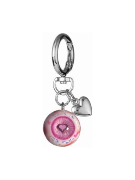 Gothic Evil Eye Keychain, Realistic 3D Eyeball Charm Key Ring, Creepy Horror Keychain Accessory for Halloween, Punk, Emo Style, Everyday Use