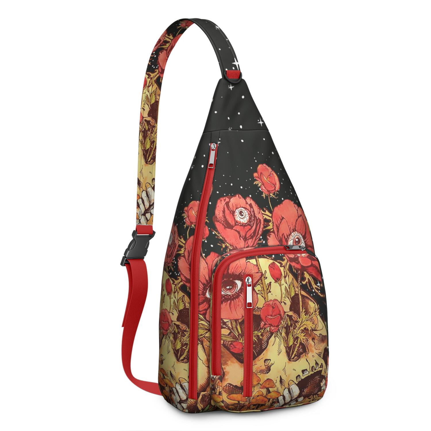 Gothic Fashion Sling Shoulder Bag - Waterproof Crossbody Chest Pack with Anti-Scratch Surface (Ideal for Daily Commute)