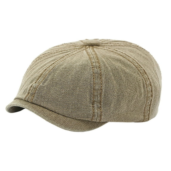 Gothic Fedora Hat for Men Women Wide Brim Trilby Vintage Style Men's Can Wear Beret Washed Denim Material Cap Couple Literary Painter Hat Retro Newsboy Cap