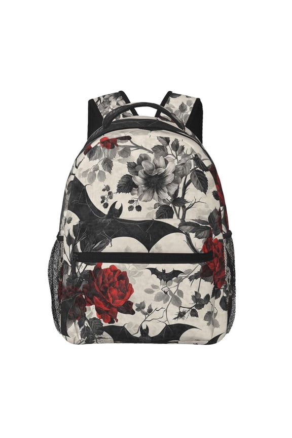 Gothic Floral Backpack Lightweight Rucksack Travel Bag for Men and Women