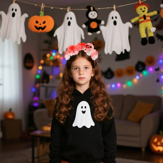 Gothic Floral Hairband Halloween Day of the Dead Headpiece Women Girls Party Hair Accessory