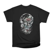 Gothic Floral Skull T-Shirt Tee Gift For Him Merch For Her Apparel For Friend
