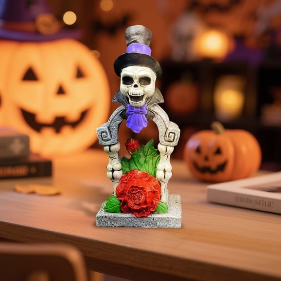Gothic Garden Statue Handcrafted with Top Hat Rose Archway Unique Decorative Ornament for Outdoor Patio Lawn Home Decor
