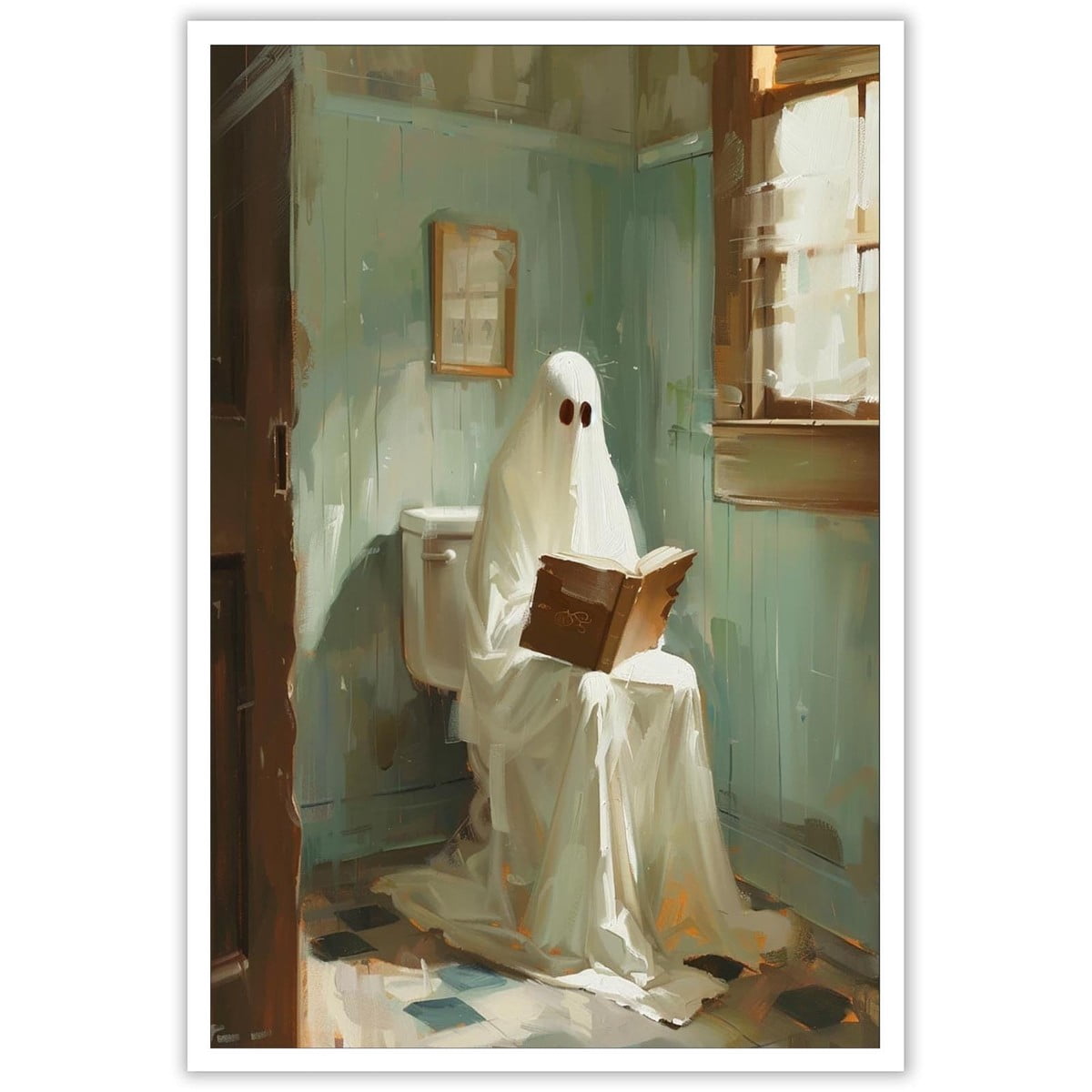 Gothic Ghost Vintage Spooky Halloween Wall Art, Bathroom, Gallery Wall ...