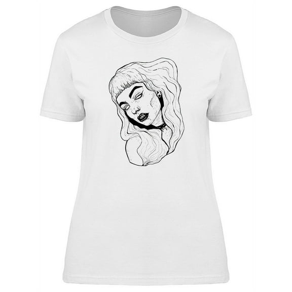 Gothic Girl Paint T-Shirt Women -Image by Shutterstock, Female Large