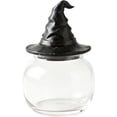 thumbnail image 1 of Gothic Glass Witchy Frog Storage Jar, Kitchen Spice Container, Halloween Decor, Style A., 1 of 8