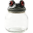 thumbnail image 1 of Gothic Glass Witchy Frog Storage Jar, Kitchen Spice Container, Halloween Decor, Style B., 1 of 9