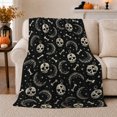 thumbnail image 1 of Gothic Gothic Motif Celestial Moon, Mystical Celestial Art Scene, Warm Flannel Blanket for Living Room and Bedroom, Celestial Art Lovers Valentine's Day Gift, Celestial Home Decor, 1 of 9