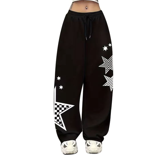 Gothic Graphic Print Joggers for Men Women, Dark Y2K Streetwear Pants, Loose Fit Elastic Waist Casual Sweatpants