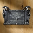 thumbnail image 1 of Gothic Grim Reaper No Trespassing Wall Sculpture, 1 of 1