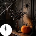 thumbnail image 1 of Gothic Halloween Artificial Black Leaf Branch Picks, Bendable Stem Faux Black Foliage Sprigs, Waterproof Plastic Vase Filler Stems for Spooky Floral Arrangement Indoor Outdoor Halloween Decorations, 1 of 7