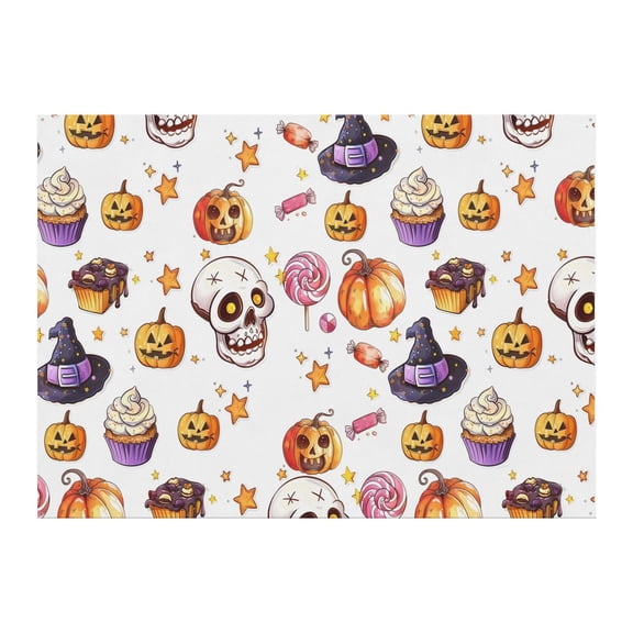 Gothic Halloween Backdrop for Photoshoot 8x6ft - Dark Spooky Night Design with Witch and Pumpkin