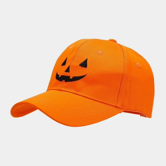 Gothic Halloween Baseball Cap – Pumpkin Skull Embroidery Adjustable Hat