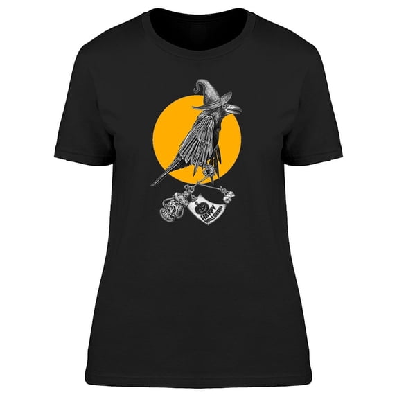 Gothic Halloween Crow Tee Men's -Image by Shutterstock