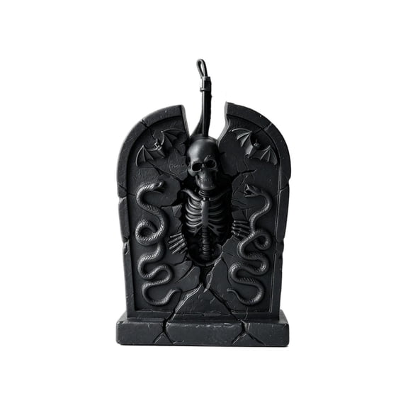 Gothic Halloween Decor Spooky Skeleton Candle for Indoor Home Party Table Display Decorative Accent