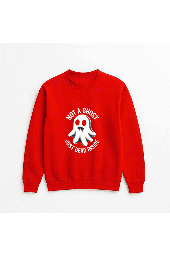 Gothic Halloween Ghost Emo Goth Inspired Creepy Costume Retro Style Sweatshirt, up to size 5XL