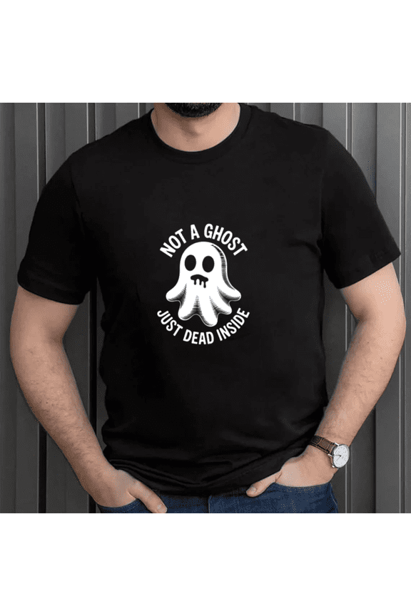 Gothic Halloween Ghost Emo Goth Inspired Creepy Style Graphic Unisex T-Shirt, up to size 5XL