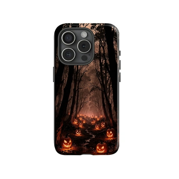 Gothic Halloween Phone Case Haunted Castle Night Scene Dark Seasonal Artwork for iPhone 17 16 15 14 13 12 11 Pro Max
