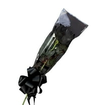 Gothic Halloween Rose Bouquet – Artificial Black/Red Roses for Horror Party Home Decorations