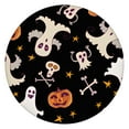 thumbnail image 1 of Gothic Halloween Table Cover Elastic Waterproof - Skull Spider Cobweb Print for Outdoor Dining,52 inch Round Elastic Tablecloth, 1 of 7