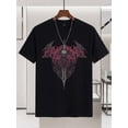 thumbnail image 1 of Gothic Heavy Metal Skull Graphic Vintage Grunge Y2k Cotton Men's Women's T-Shirt, 1 of 6