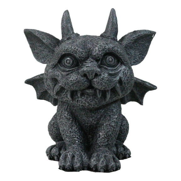 Gothic Horned Bat Cat Gargoyle Bast Figurine 4.5" H Mythical Fantasy Talisman