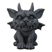 Gothic Horned Bat Cat Gargoyle Bast Figurine 4.5 H Mythical Fantasy Talisman