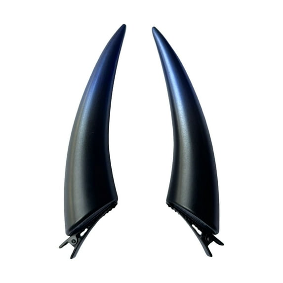 Gothic Horns Hair Clip Set for Women Unique Dark Hairpins Edge Accessory Halloween Party Hairstyle Decoration 2PCS