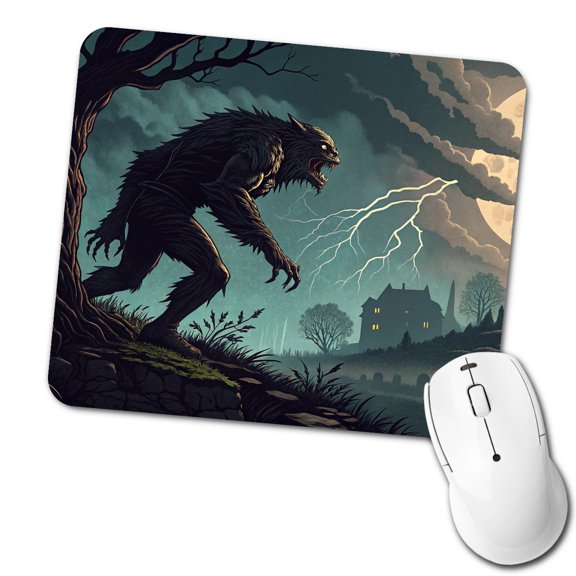Gothic Horror Monster Halloween Mouse Pad Low Profile Gaming Mat