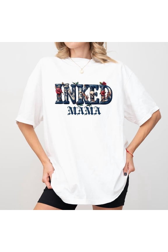 Tattoo Queen Women’s Tee – Vintage Skull & Rose Design – Breathable Alternative Mom Tops