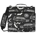 thumbnail image 1 of Gothic Insect Printed Zipper Binder with Handle&Shoulder Strap 2 inch 3 Ring 500+300 Sheet Capacity File Folder Organizer, 1 of 8