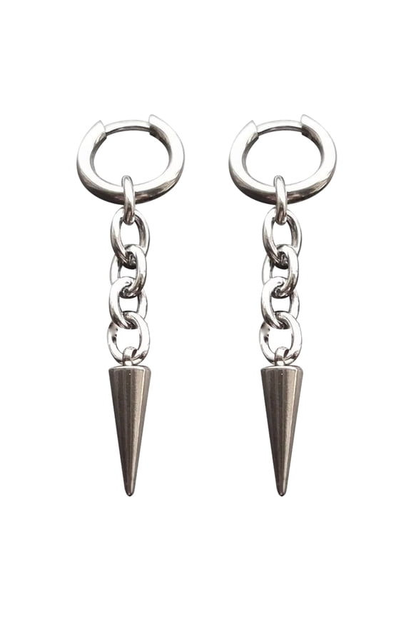 Gothic Jewelry Tooth Stud Earrings Grunge Rock Accessory Charm Hoop Earrings for Women Punk Korean Fashion Earring