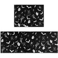 thumbnail image 1 of Gothic Kitchen Rug Set of 2, Goth Rug, Witch Rug, Black Halloween Spooky Kitchen Mat, Runner Rugs, Carpet- Gothic Kitchen Decor Accessories- Witchy Rugs for Home Kitchen Large- 17x24 and 17x48 Inch, 1 of 5