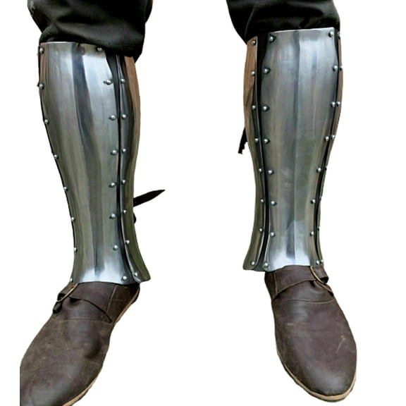 Gothic Leg Guard Viking Steel Greaves Leg Protection Halloween Costume