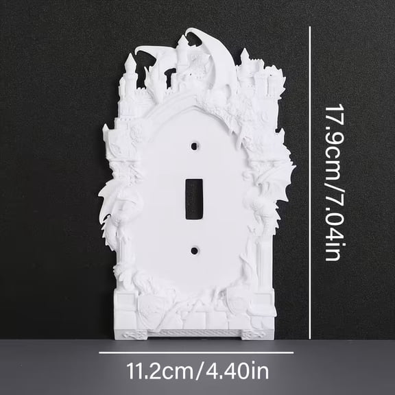 Gothic Light Switch Plate Cover - Elegant Classic Design for Home & Office, Fits Single/Double Rocker & Dimmer Switches