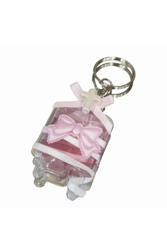 Gothic Lolita Style Cross Blood Bag Pendant Unique Keychain Acrylic Texture Suitable for Enthusiasts and Trendy Youth