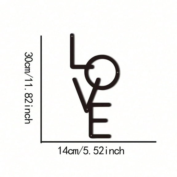 Gothic 'Love' Metal Wall Sign - Vintage Black Iron Hanging Decor for Bedroom, Living Room, Bathroom - Gothic Home Decor for Halloween, Gothic Letter Art for Porch Outdoor Housewarming Gift