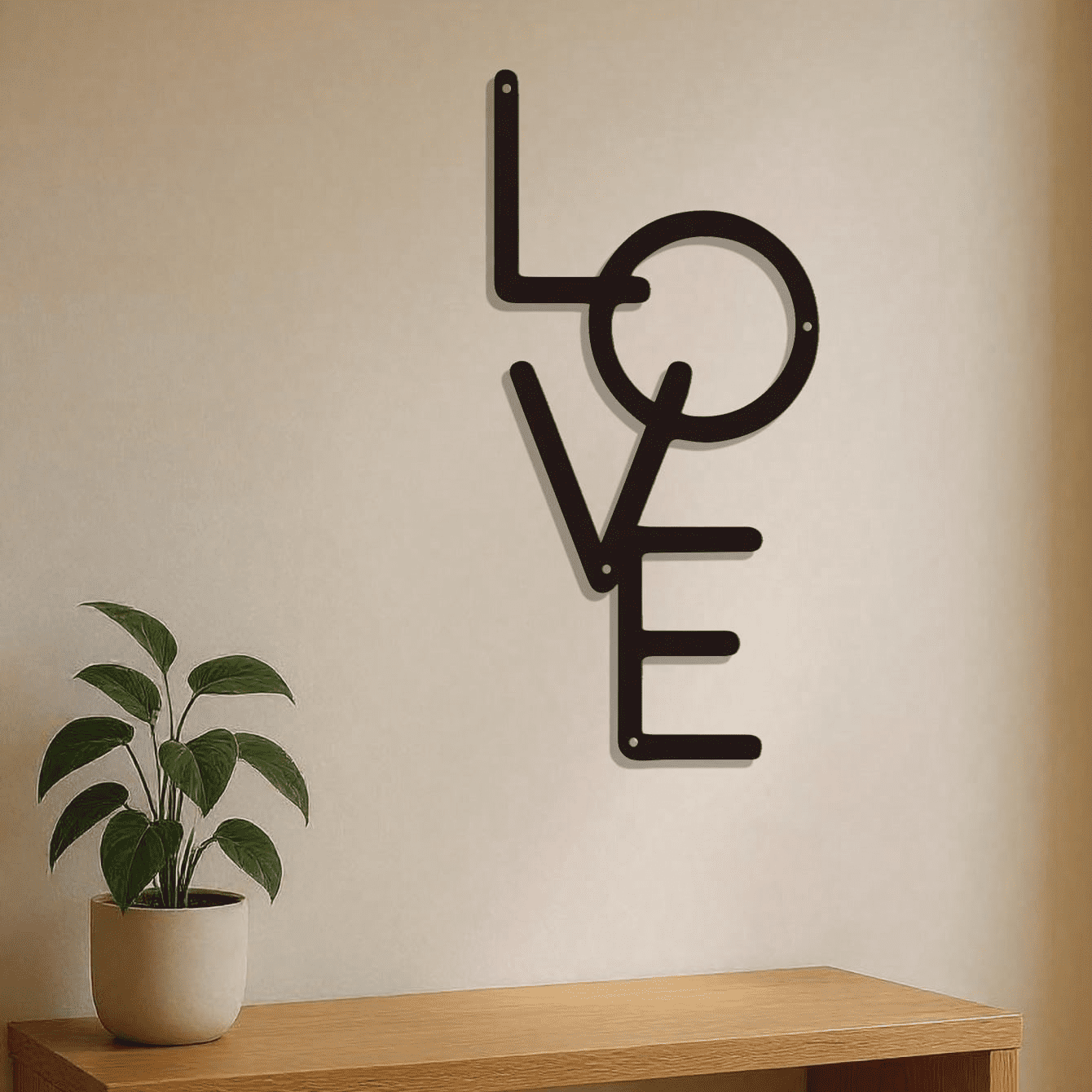 Gothic Love Metal Wall Sign - Vintage Black Iron Hanging Decor for ...
