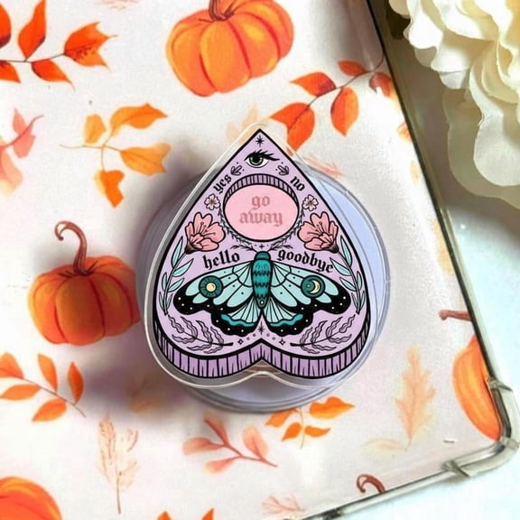 Gothic Luna Moth Planchette Phone Grip, Go Away Funny Introvert Gift