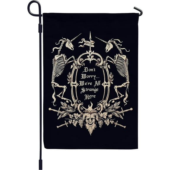Gothic Macabre Halloween Flag 12×18 Inch Vertical Double Sided Art Welcome Garden Yard Outdoor Decor