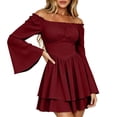 thumbnail image 1 of Gothic Medieval dress for women Plus Size Halloween Dresses Square Neck long sleeve Witch Cosplay Dress, 1 of 9