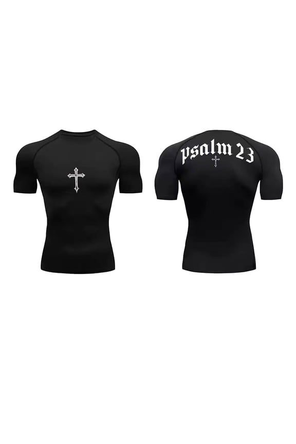 Gothic Men Compression Shirt Mens Short Sleeve Compression Shirts Gym Shirts Men Graphic Punk Emo Quick Dry Stretchy Workout Tee