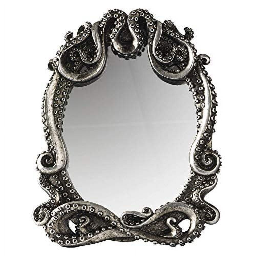 Leviathan's Embrace Full-Length Oval Silver Kraken Mirror