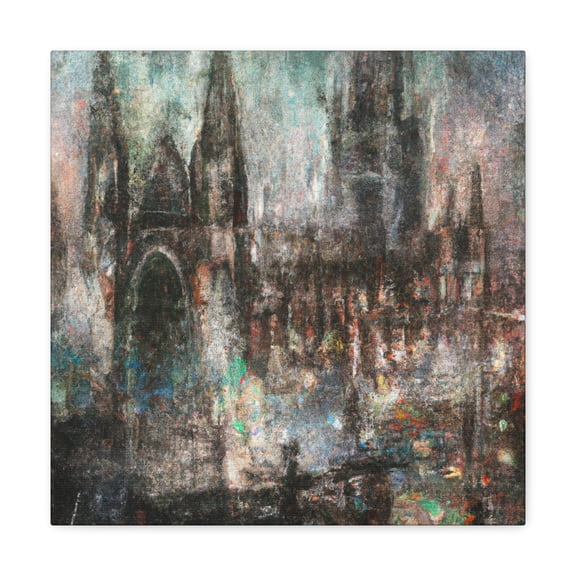 "Gothic Monochrome Dream" - Canvas