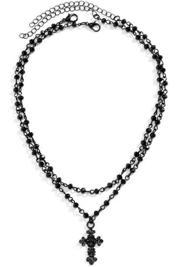 Gothic Moon Choker Necklace Gothic Star Choker Necklace Gothic Cross Choker Necklace Gothic Black Necklace for Women Y2K Necklace Black Choker Necklace for Women