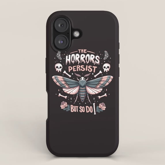 Gothic Moth, Skull and Floral Black Tough Case for Apple iPhone ...