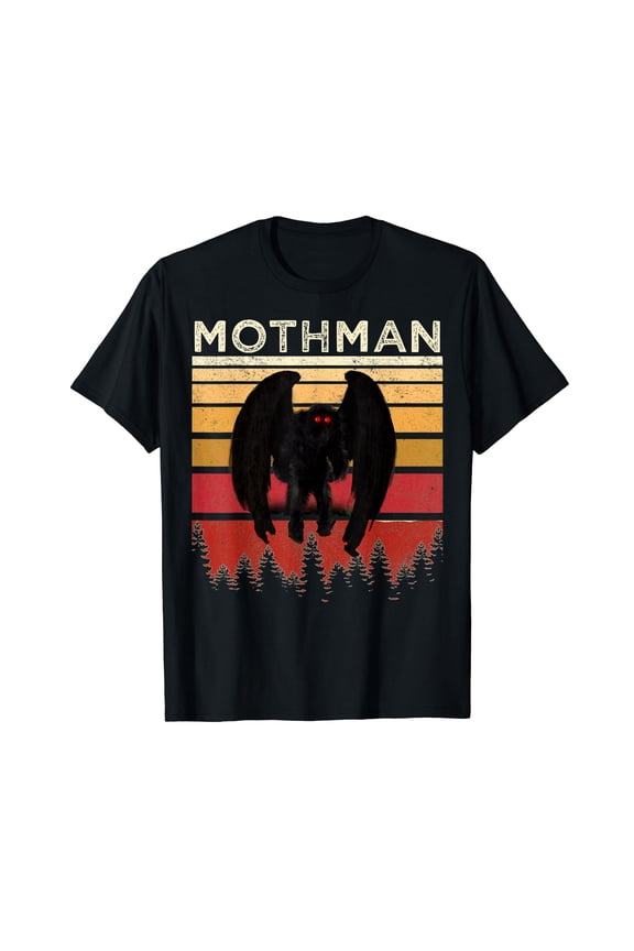 Gothic Mothman Point Pleasant West Virginia Cryptid Folklore Black T-Shirt
