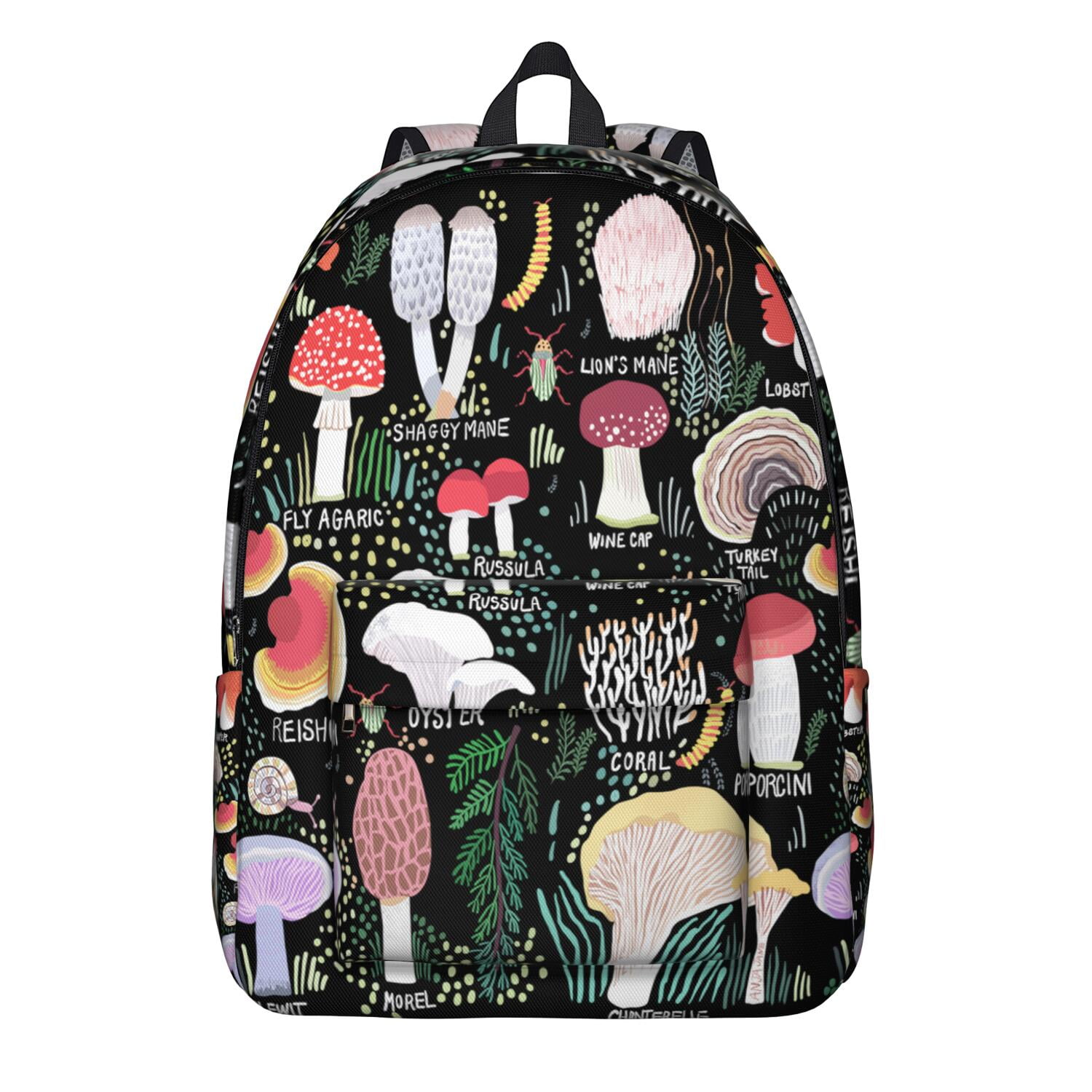 Gothic Mushroom Backpack, Durable School Bag Featuring Cottagecore ...