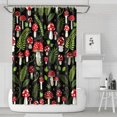 thumbnail image 1 of Gothic Mushroom Shower Curtain - Vintage Boho Cottagecore Design Waterproof Fade-Resistant Bath Curtain with Hooks, 1 of 2