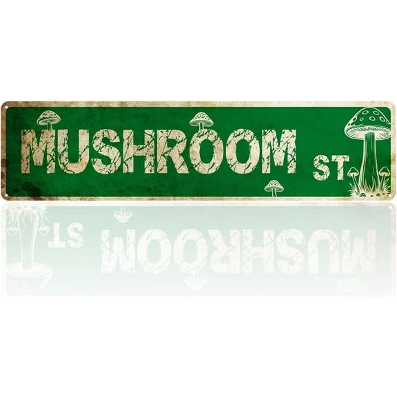 Gothic Mushroom Wall Art - Trippy Poster Design for Kitchen, Bathroom Wall - 16x4 In